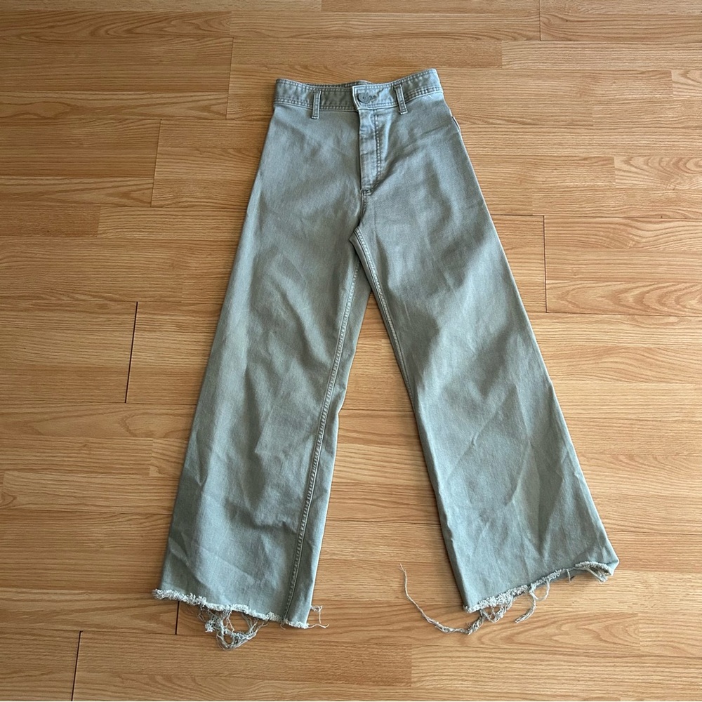 Zara Women's Straight Leg Jeans - Light Gray